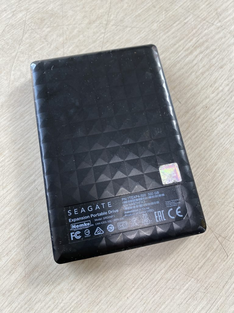 외장하드 인식 불가 수리 씨게이트 500g